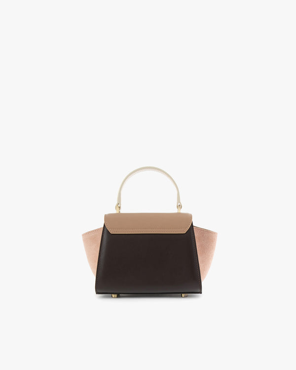 ALEXIA NANO Colourblock Marlowe, vue de face, sac posé, anse rigide ivoire