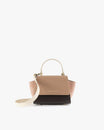 Sac ALEXIA NANO Colourblock Marlowe, vue de face, anse rigide et bandoulière amovible