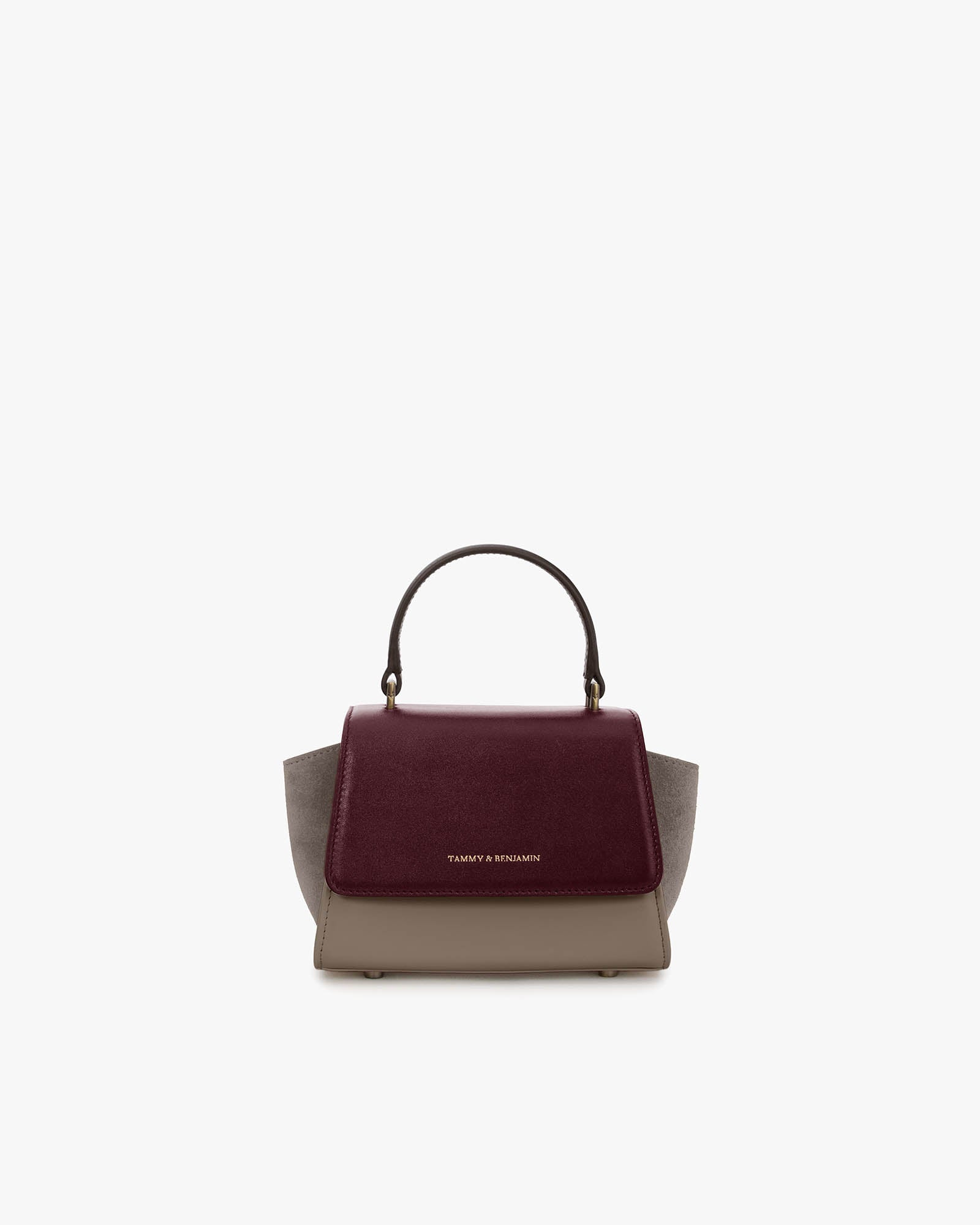 Sac ALEXIA NANO Colourblock Stratum, vue de face, poignée rigide, posé sur fond blanc