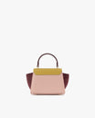 Sac ALEXIA NANO Colourblock Vesper, vue de face, poignée rigide, posé sur fond blanc