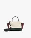 Sac ALEXIA Colourblock Canopé de face, anse courte et bandoulière noire amovible détachée