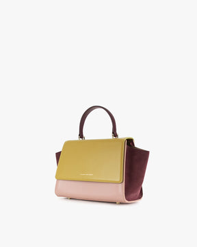 Sac ALEXIA Colourblock Vesper, vue de trois quarts dos, aile latérale déployée, poignée tenue