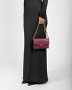 Sac ELEANOR Bordeaux porté à la main, fermoir Marble Arch, chaîne dorée amovible