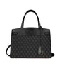 Sac MADISON Noir monogram, vue de face, avec anses courtes et bandoulière amovible
