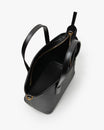 SHOPPER NANO Noir monogram, vue de dessus ouverte montrant l'intérieur, la fermeture zippée et les anses