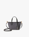 SHOPPER NANO in grey, front view with short handles and detachable shoulder strap unclipped