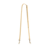 Bandoulière ajustable fine Citron en cuir, vue d'ensemble, boucle laiton vieilli et mousquetons