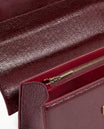Sac THEA Bordeaux naplak, vue intérieure, poche zippée et gravure Tammy & Benjamin sur le zip doré