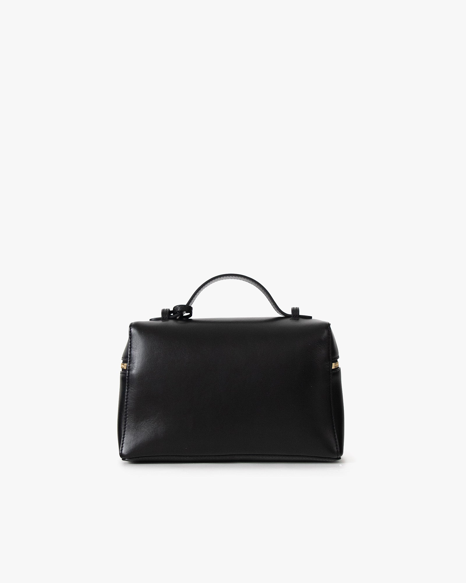 Sac VAYA noir, vue de dos, posé, anse courte relevée