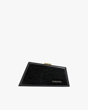 Sac JAY noir naplak, vue de face, fermoir doré et porte-cartes visibles