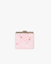JEANNE wallet in Imprimé Mains, front view, metal clasp closed