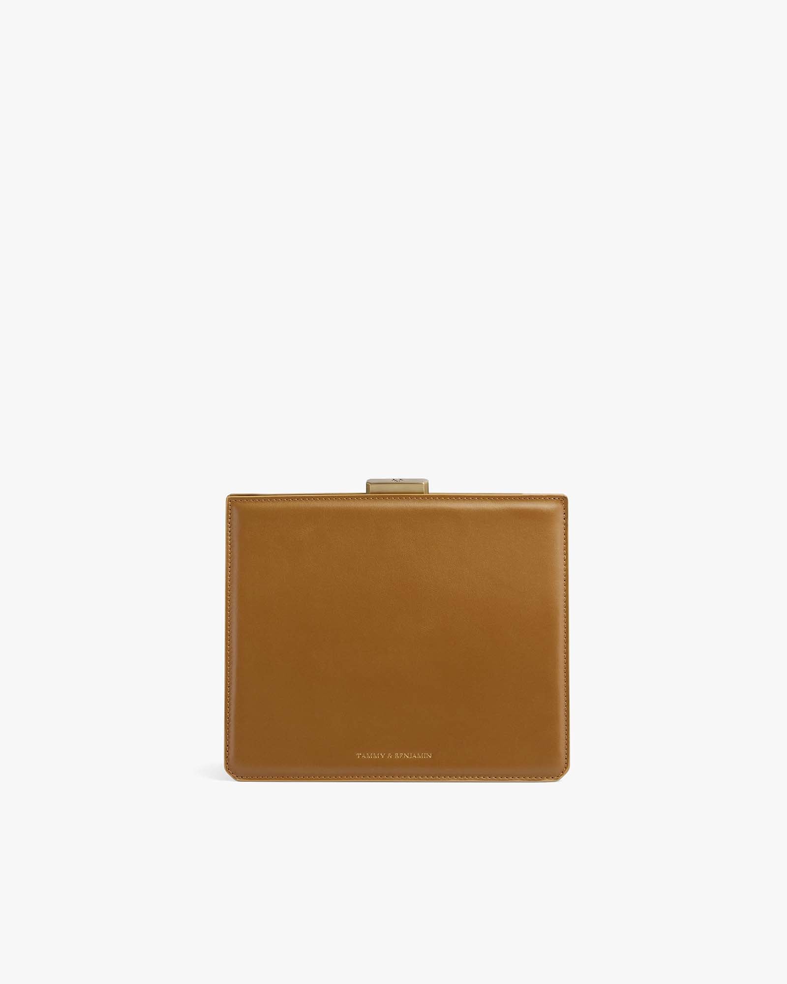 Sac JUDE Marais vu de face, posé, fermoir doré fermé