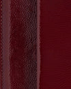 THEA MINI Bordeaux naplak, close-up of the grained material and edge stitching